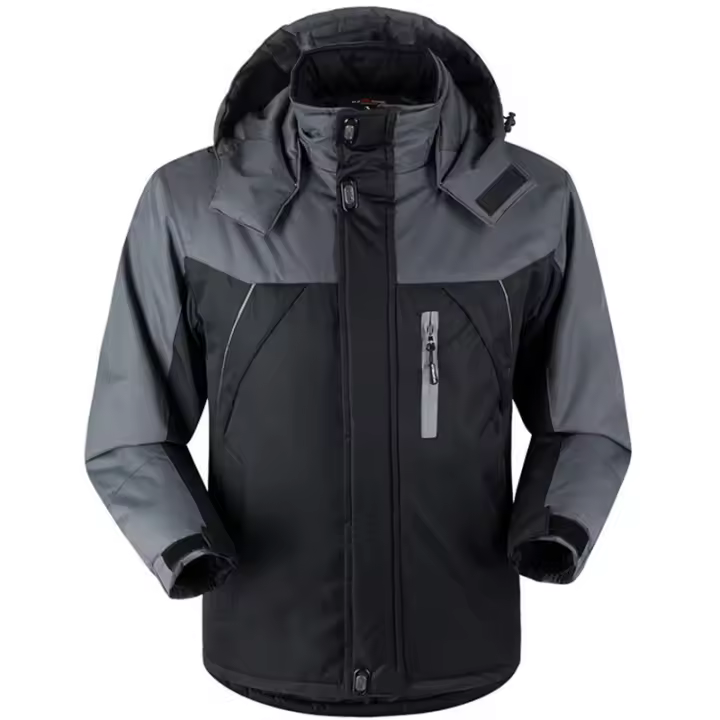 Chaquetas cálidas con capucha para hombre, abrigos casuales a prueba de viento para exteriores, Invierno - 1