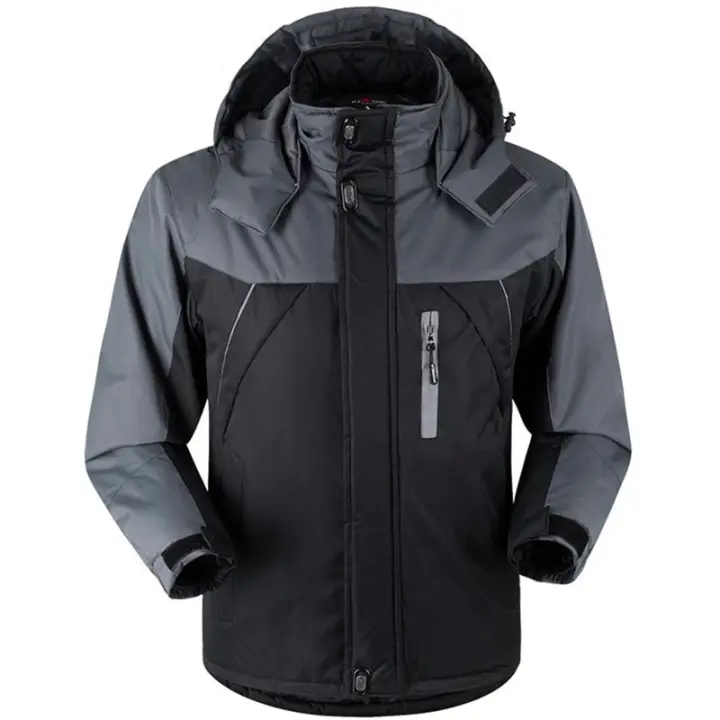 Chaquetas cálidas con capucha hombre de moda, abrigos casuales a prueba de viento para exteriores, Invierno - 1