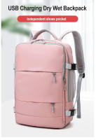 Gimnasio Mujeres Estudiantes con carga USB Bolso de hombro de nailon Capacidad 20-50 litros Ideal para computadora portátil Escuela y uso diario - details 0