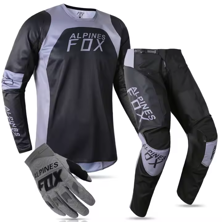 Conjunto de equipo de carreras de Motocross para hombre, traje Enduro, pantalones todoterreno y Jersey, Combo ATV UTV MTB, guantes de bicicleta - 1