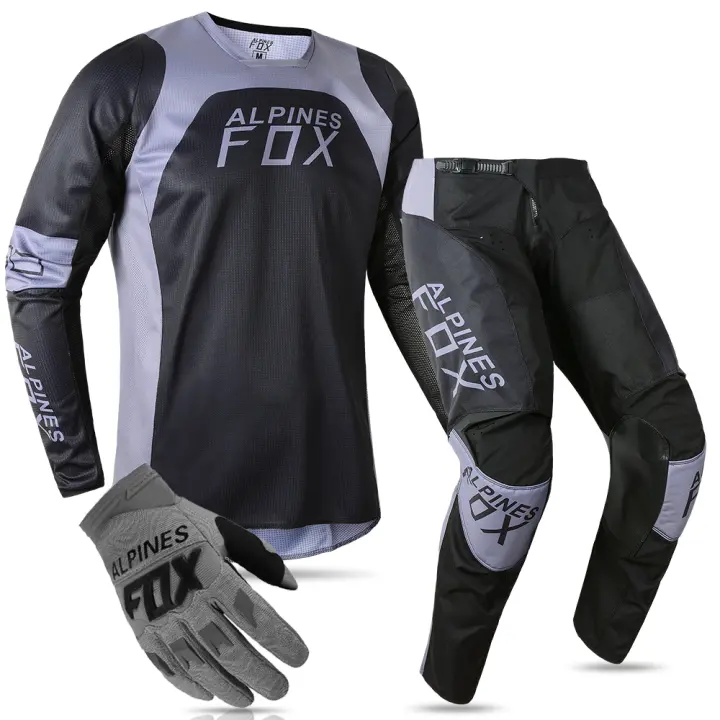 Conjunto de equipo de carreras de Motocross para hombre, traje Enduro, pantalones todoterreno y Jersey, Combo ATV UTV MTB, guantes de bicicleta - 1