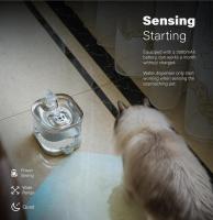 Fuente de Gato de Acero Inoxidable Alimentado por Batería Sensor Inalámbrico Circulación Automática Dispensador de Agua - details 4