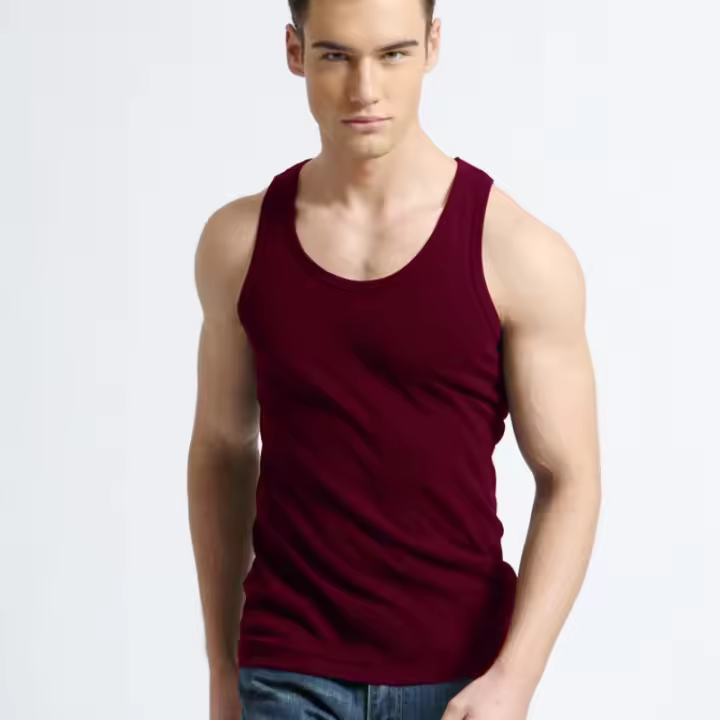 ropa interior de algodón para hombre, camiseta sin mangas de alta calidad para culturismo, Chaleco Ajustado sin mangas, talla CN - 1