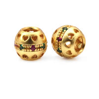 Cuentas espaciadoras cilíndricas redondas de latón de Color dorado mate, pulseras, cuentas, accesorios de joyería Diy, fabricación de Rosediy, sitio web oficial - details 2
