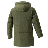 Parkas con bolsillos grandes para hombre, ropa de algodón cálida, abrigos de ocio con capucha de longitud media, moda de invierno, novedad de 2024 - details 4