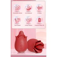 Embalaje privado SEX Rose Powerful Swing Vibrador para lamer la lengua Clítoris Vibración del pezón Mase Vibradores Punto G Masturbación Juguetes sexuales para - details 0