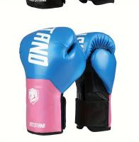 Guantes de Boxeo Profesionales de 10oz para Muay Thai, Sanda, combat-PU Duradero, Cómodos sin Cierres, 14 + - details 11