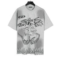 2025 Camisas casuales básicas de moda de verano, camisetas holgadas de algodón puro para hombres y nuevas camisas de manga corta para parejas con estampados de logotipos en la parte delantera - details 0