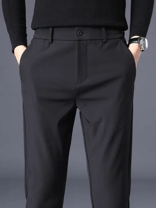 Otoño e invierno casual para hombres, busine grueso, retching, wai delgado, elaic, jogging, claic coreano gris negro - 1