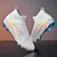 Botas de fútbol profesionales para hombre, zapatos de fútbol de punta larga, zapatos de tobillo alto para exteriores, zapatos de entrenamiento para niños - details 4