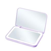 Mini espejo de maquillaje plegable compacto, espejos de tocador estéticos portátiles con aumento, iluminación de 3 colores, espejo cosmético regulable para viaje - details 13