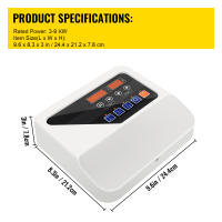 SucceBuy Controlador de calentador de sauna externo 3KW-9KW Unidad de control de temperatura de tiempo 104-221 ℉   Estufa de sauna - details 1
