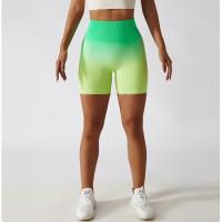 Pantalones Cortos Deportivos De Cintura Ancha Y Color Degradado - details 10