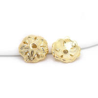 Tapas de cuentas de copos de nieve de latón de Color dorado de 18K, accesorios de alta calidad para manualidades, materiales para hacer joyas, sitio web oficial de Rosediy - details 13