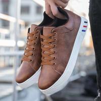Zapatos deportivos bajos impermeables de tendencia casual para hombre de cuero nuevo de gran tamaño - details 6