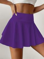 Skort Deportivo de Tiro Alto para Mujer - , Mezcla de Espándex/Poliestere Elástico, Plisado con Bolsillos para Tenis, Correr y Estilo Activo, Ropa Casual Atlética |   Textura Suave - details 9