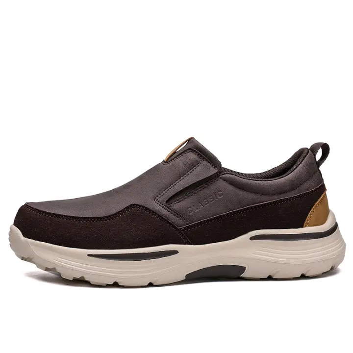 Zapatos casuales de tela de cuero para hombres con un pedal Zapatos de tela viejos de Beijing para hombres. - 1