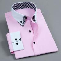 Camisa de Hombre con Cuello doble a Cuadros Manga Francesa Camisas de Vestir para Hombres - details 6