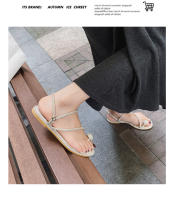 Nuevas Sandalias Planas de Moda para Mujer Diseño Versátil con Punta Abierta Diamantes de Imitación - details 6