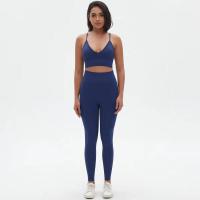 Conjunto de yoga de cintura alta para mujer, sujetador deportivo transpirable, mallas, equipo de fitness para levantamiento de pecho - details 16