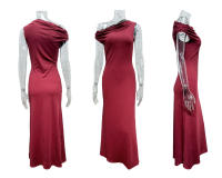 Vestido de fiesta de mujer, falda larga adelgazante de gama alta, sin mangas, elegante, francés, primavera - details 1