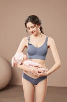 Sujetador de lactancia para madre, Bralette posparto sin costuras, azul, M - details 10