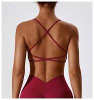 Camisola Deportiva Sin Espalda Top de Deportes Ajustado para Mujeres Absorbente de Choques - details 3