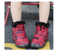 Botas de nieve con doble cremallera para mujer, botas cortas de invierno de barril corto de gran tamaño con botas de algodón - details 8
