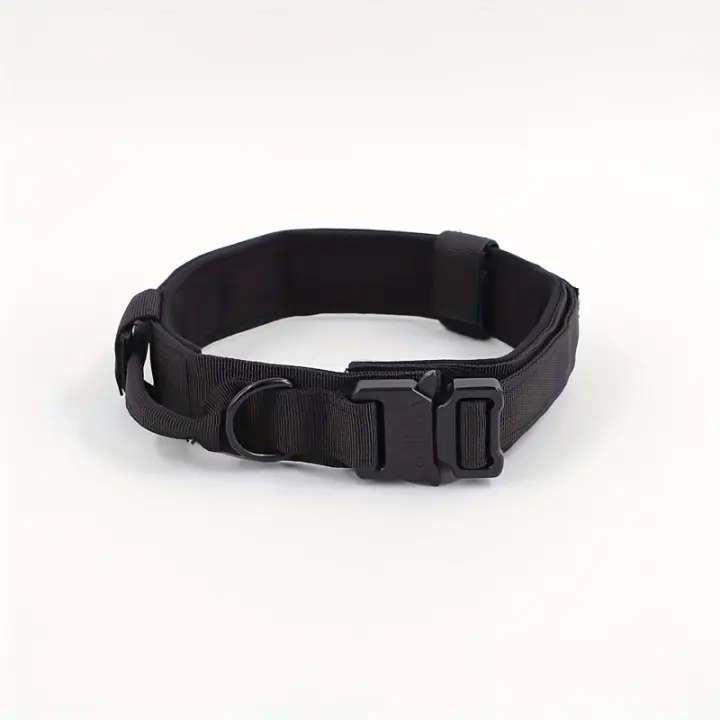Collar ajustable para perros con hebilla de liberación rápida, correa básica de poliéster para entrenamiento de mascotas - 1