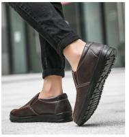 Zapatos de Cuero Genuino para Hombre Mocasines Suaves y Cómodos Calzado Plano Casual - details 17