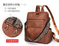 Mochila para mujer, mochila retro ligera para niñas, bolso de hombro de doble propósito, de viaje, de ocio, de gran capacidad. - details 15