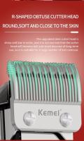 Kemei-cortadora de pelo profesional para hombre, máquina de corte de pelo inalámbrica, recargable, Kit de aseo - details 3