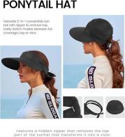 Sombrero convertible con visera de playa para mujer UPF 50+ protección solar UV - details 0
