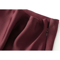 Faldas de satén para mujer, Falda Midi informal de seda, faldas largas de cintura alta - details 21