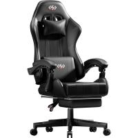 Gamer con Reposapiés y Soporte Lumbar, Silla Ordenador con Spring Cushion, Sillon Gamer - details 0