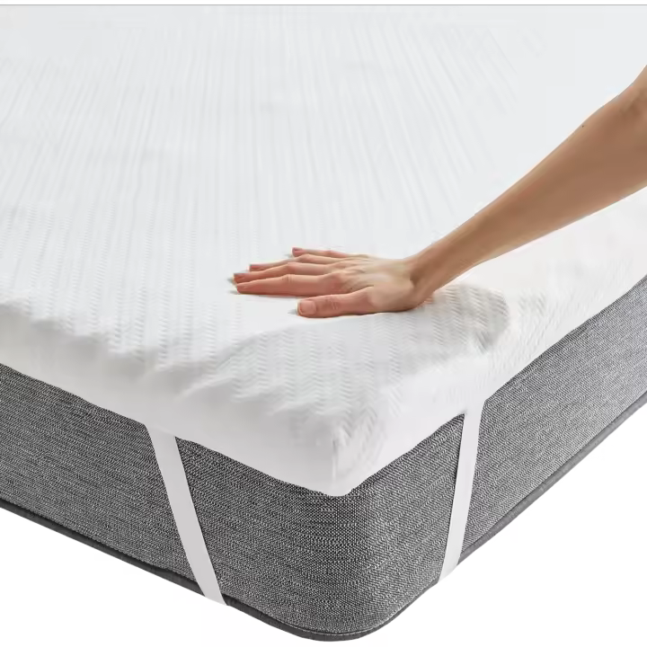 Topper Viscoelástico Multizonas Almohadilla de Grosso 7 cm, Desmontable y Transpirable para Cama de 140 Cubre Almohada Viscoelástica, 140 x 190 cm - 1