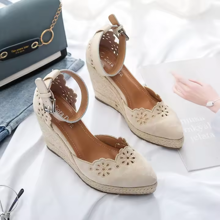 Sandalias de tacón de cuña de verano para mujer - 1