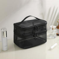 Bolsa de Maquillaje de Doble Capa Grande Transparente para Viajes y Uso Diario - details 5