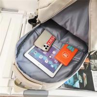 Mochila de campus juvenil para hombres y mujeres,mochila simple de gran capacidad de color sólido, escolar para estudiantes - details 25