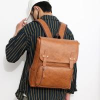 Mochila de Viaje de Ocio para Hombres Resistente al Desgaste, Patrón de Splice, Forro de Dacron, Exterior de Cuero - details 22