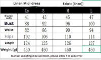 Vestido Midi sin Mangas de Verano 2025 Diseño de Cintura en Punto, Falda Grande, Moda Casual de Alta Gama para Mujeres - details 0