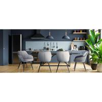 Silla de Comedor Nórdica Retro Conjunto de Silla de Cocina Metálica Duradero y Fácil de Limpiar - details 0
