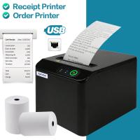 Xprinter-Impresora térmica XP-T80Q Mini, máquina de impresión de recibos y facturas de 80MM, con cortador automático, USB, interfaz Ethernet/USB, para supermercado - details 0