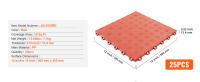 SucceBuy Baldosas de piso de garaje entrelazadas de 12.0 x 12.0 x 0.53 pulgadas, paquete de 25 texturas antideslizantes de doble cara, pisos para garajes, sótanos, talleres de reparación, rojo - details 6