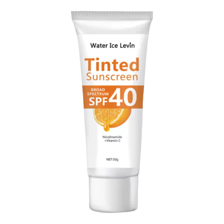 Loción protectora solar naranja, protector solar para el cuidado de la piel, blanqueamiento, crema hidratante facial, control de aceite antienvejecimiento - 1