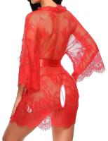 Ropa de dormir erótica transparente con cuello en V, lencería para mujer, Babydoll, disfraz de Tanga, bata tipo kimono, ropa de dormir de encaje, vestido Sexy - details 19