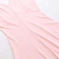 Vestido Maxi de Verano Elegante sin Mangas con Volantes Sexys Cuello en V Profundo, Espalda Alta, Abierto hasta la Coxa - details 11