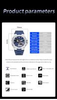 SMAEL, relojes de lujo para hombres, ejército militar, reloj de pulsera deportivo Digital resistente al agua para hombres, reloj con pantalla Dual, reloj Masculino - details 9