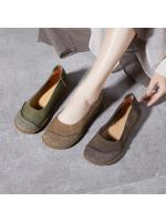 Zapatos Retro de Cuero Auténtico para Mujer Primavera y Verano 2025 Nuevos Zapatos Planos Casuales sin Cordones Estilo Bosque - details 1