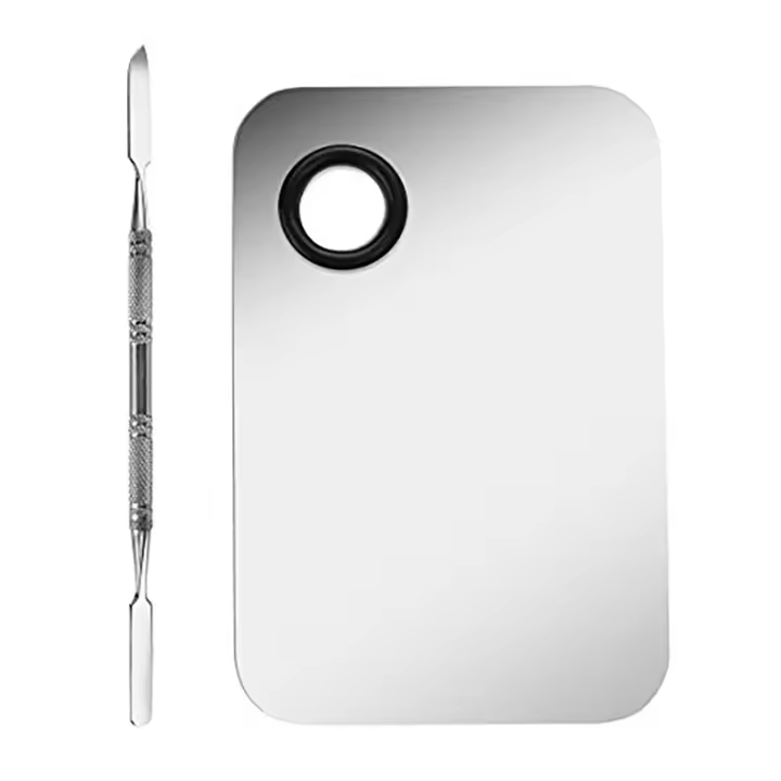 Paleta de Maquillaje Profesional de Acero Inoxidable Herramienta de Arte de Agua para Fundición Líquida Brosses de Maquillaje para Agua y Paleta Mezclada - 1